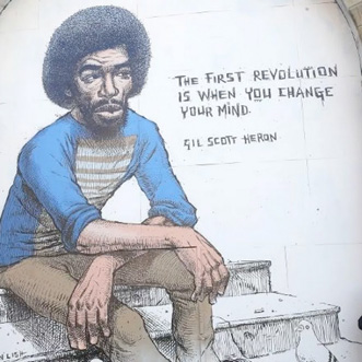 Gil Scott-Heron muurschildering